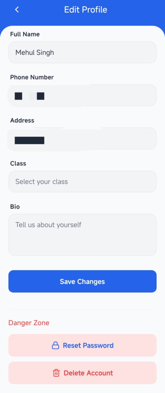 Edit Profile