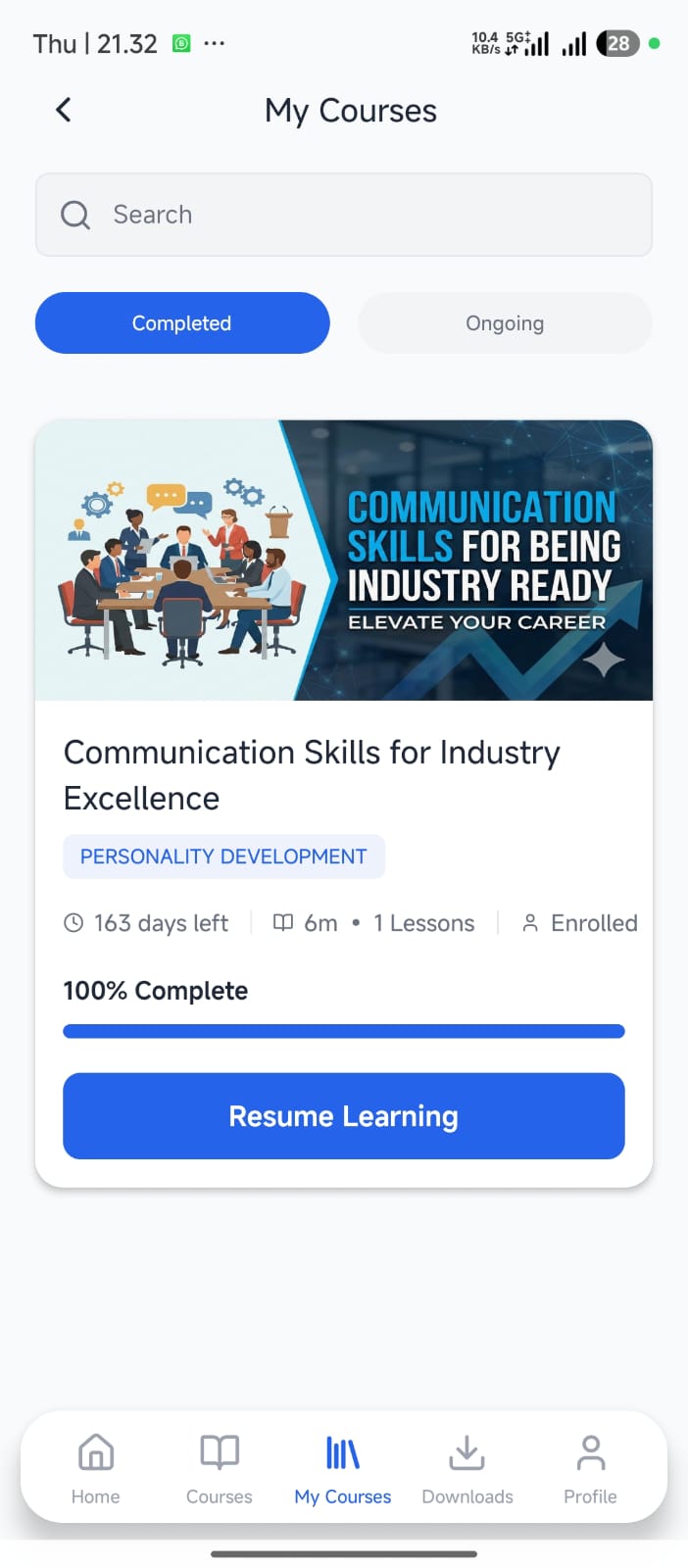 Completed Courses